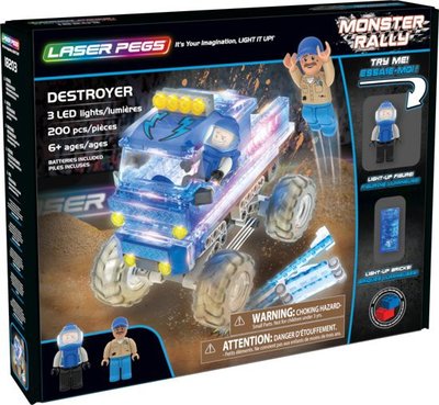 18203 Laser Pegs - Monster Truck Destroyer - Blauw