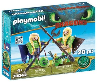 70042 PLAYMOBIL Dragons Schorrie en Morrie in vliegpak