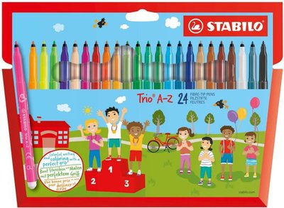 55681 STABILO Trio A-Z Viltstiften 24 stuks