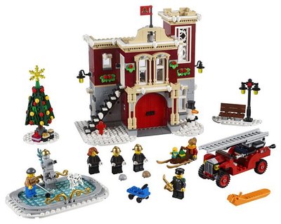 10263 LEGO Creator Expert Brandweerkazerne in winterdorp