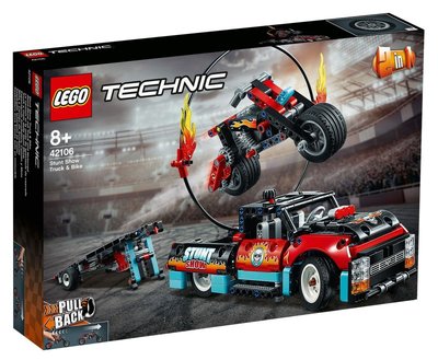 42106 LEGO Technic Truck en Motor voor Stuntshow