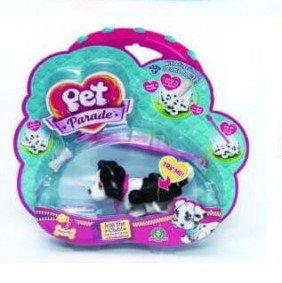 Pet Parade Zwart-Witte hond met roze halsband
