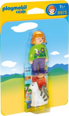 6975 PLAYMOBIL 1.2.3 Verzorgster met kat