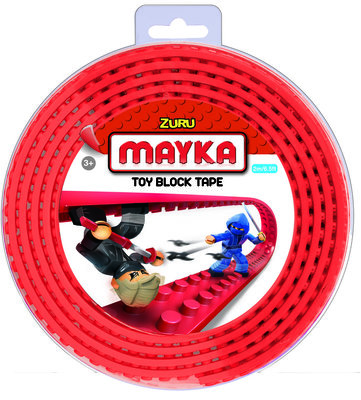 10081 Zuru-Mayka Block Tape 2 Noppen 2m Rood