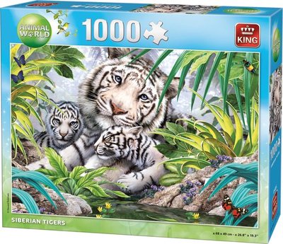 05486 King Puzzel Siberian Tiger 1000 stukjes