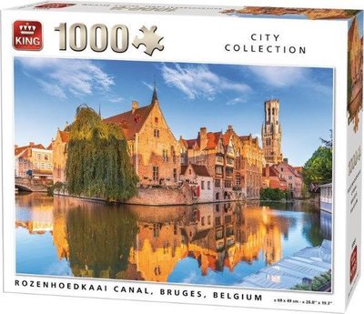 55951 King Puzzel Rozenhoedkaai Canal Brugge 1000 Stukjes 