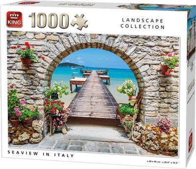 05710 King Puzzel Seaview In Italy 1000 Stukjes 