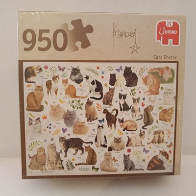 81808 Jumbo Puzzel Francien Cats Poster 950 stukjes