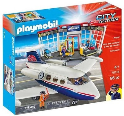 70114 PLAYMOBIL City Action Vliegveld met Vliegtuig