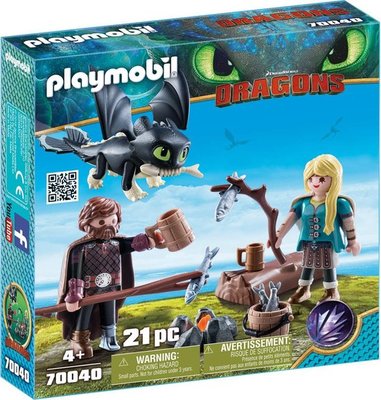 70040 PLAYMOBIL Dragons Hikkie en Astrid  met Babydraak