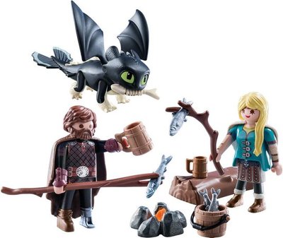 70040 PLAYMOBIL Dragons Hikkie en Astrid  met Babydraak