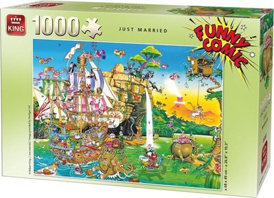 05224 King Funny Comic Puzzel Just Married 1000 Stukjes