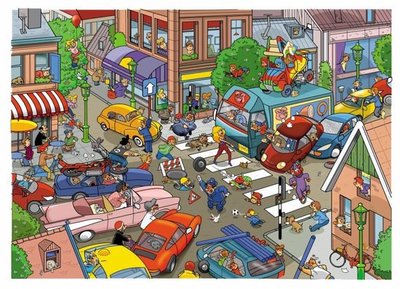 71309 Goliath Puzzel that's life verkeersontstop 1000 stukjes