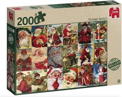 81658 Jumbo Puzzel Vintage Kerstmannen Puzzel 2000 stukjes 