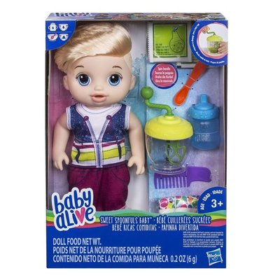 0635 Baby Alive Sweet Spoonfuls Baby Jongen Blond