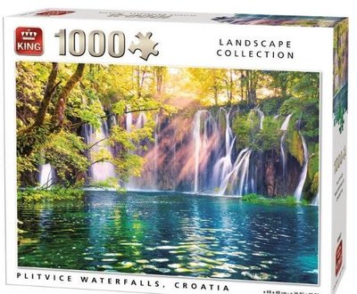 55937 King Puzzel Plitvice Watervallen 1000 Stukjes