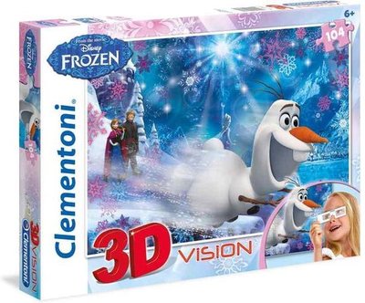 20602 Clementoni 3D Vision Puzzel Disney Frozen 104 Stukjes