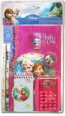 6380 Disney Frozen Schrijfset Met Rekenmachine Roze 6-delig