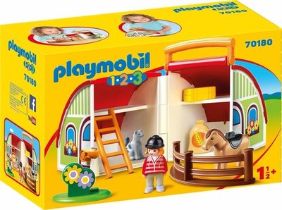 70180 PLAYMOBIL 1.2.3 Mijn meeneem manege