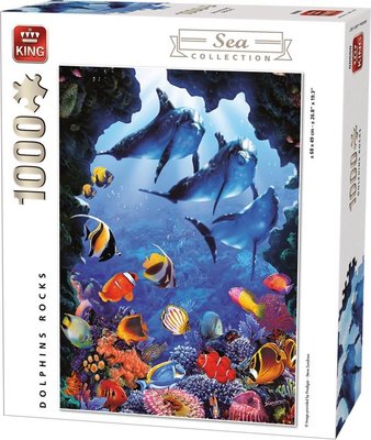 05667 King Puzzel Dolphin Rocks 1000 Stukjes