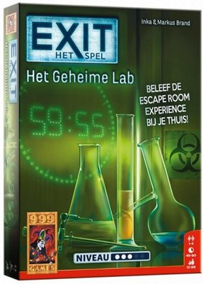 22646 999Games EXIT Het Geheime Lab - Escape Room - Bordspel