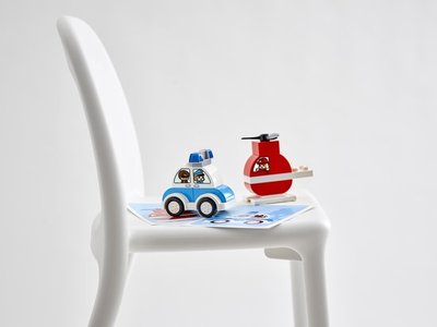 10957 LEGO DUPLO Brandweerhelikopter en Politiewagen 