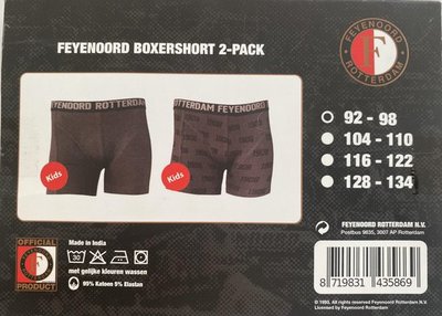 35869 Feyenoord boxershort 2-pack maat 92 - 98