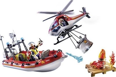 70335 PLAYMOBIL City Action Brandweermissie met helikopter en boot