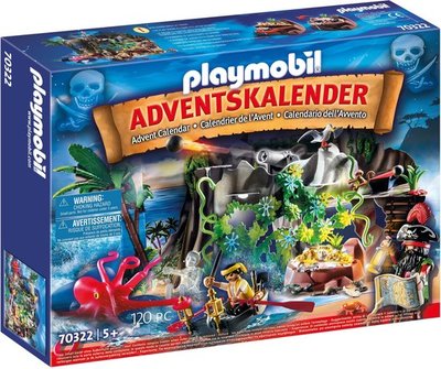 70322 PLAYMOBIL Adventskalender Schattenjacht In de Piraten-Inham