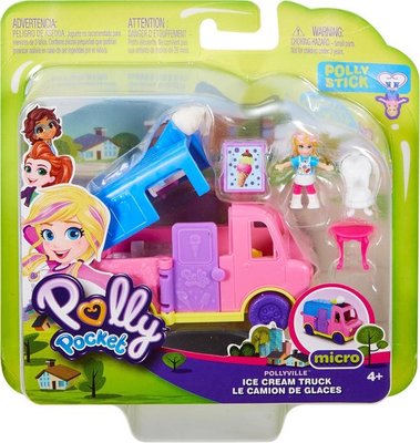 74986 Mattel Polly Pocket Pollyville Vehicles Ijscowagen