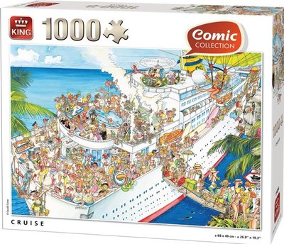 55888 KING Comic Puzzel Cruise Boot 1000 Stukjes