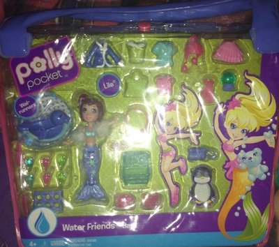 26132 Polly Pocket Water Friends Lila Zeemeerminpop met Wal-runners Walrus