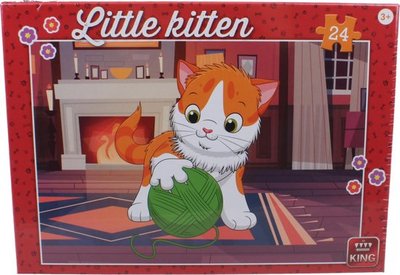 05796 King Puzzel Little Kitten Junior With Wool  24 Stukjes