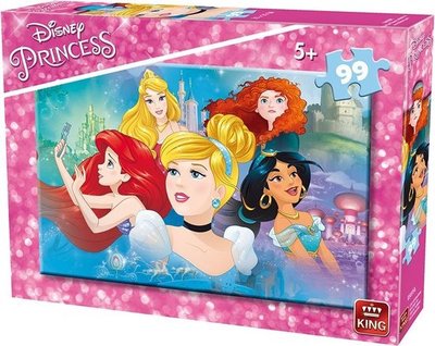 05695A King Disney Princess Puzzel 99 Stukjes Assorti