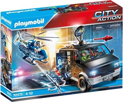 70575 PLAYMOBIL City Action Politiehelikopter: achtervolging van het vluchtvoertuig