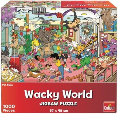 918557 Goliath Puzzel Wacky World Petshop 1000 stukjes