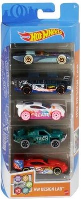 18060-34 Hot Wheels Cadeauset Hw Design Lab met 5 Auto's 
