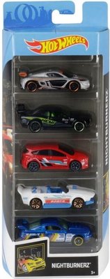 18060-58 Hot Wheels Cadeauset Nightburnerz met 5 Auto's 