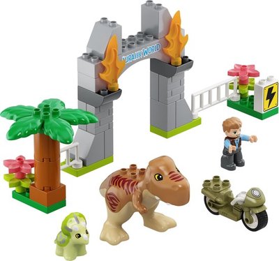 10939 LEGO DUPLO T-Rex en Triceratops Dinosaurus Ontsnapping 