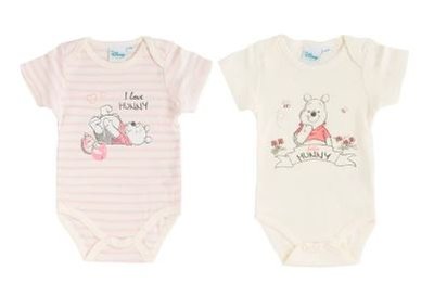 17117 Disney Winnie de Poeh Rompers Roze Maat 62/68