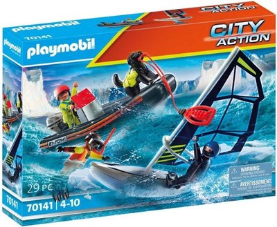 70141 PLAYMOBIL City Action Redding op zee: redding met poolglijder met rubberen sleepboot