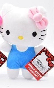 41086B Hello Kitty Plush toy pluche knuffel 20 cm Blauw