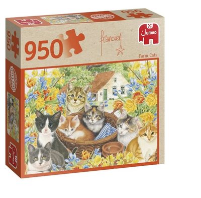 81897 Jumbo Puzzel Francien Farm Cats 950 stukjes