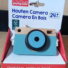 33962 Playing Kids Houten Camera Blauw
