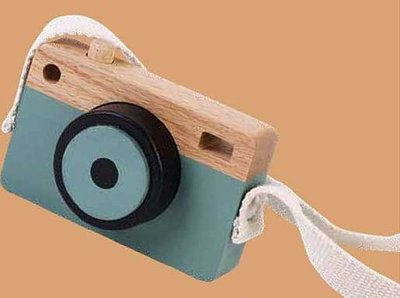 33962 Playing Kids Houten Camera Blauw