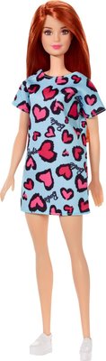 804263 Mattel Barbie Pop Met Klassieke Outfit Blauw Jurkje