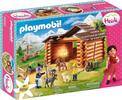 70255 PLAYMOBIL Heidi Peter met grootmoeder bij de geitenstal