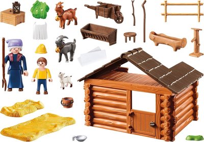 70255 PLAYMOBIL Heidi Peter met grootmoeder bij de geitenstal