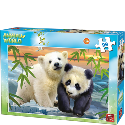 55832 KING Puzzel Animal World Beren 99 Stukjes