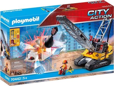 70442 PLAYMOBIL City Action Kabelgraafmachine met bouwonderdeel